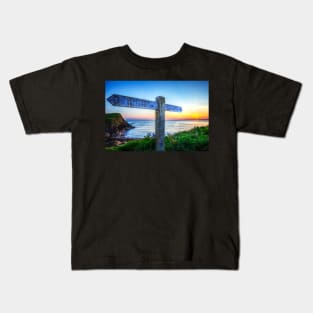 Salcombe Devon Coastal Path Sunset 2 Kids T-Shirt